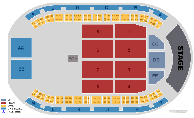 Seating Chart. Official Ticketmaster Site