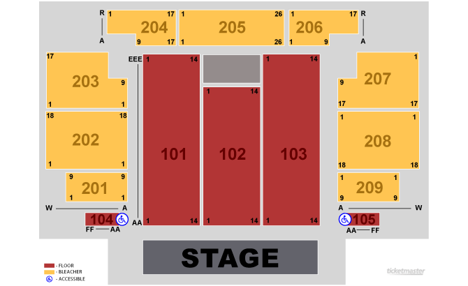 Laughlin Event Center Seating Chart