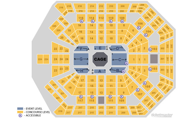 Mgm Garden Arena Seating Chart Ufc