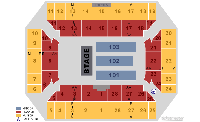 Seating Chart. Official Ticketmaster site