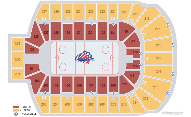 Blue Cross Arena Seating Chart With Seat Numbers
