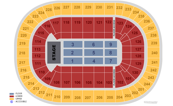Detailed Seating Chart Times Union Center Albany Ny