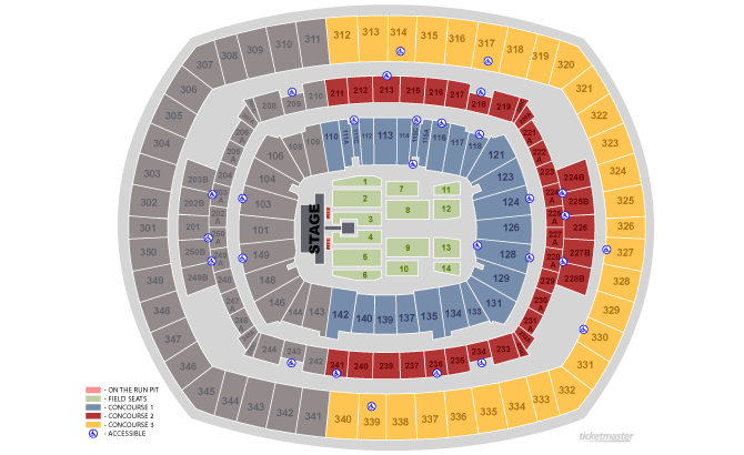 Us Bank Stadium Seating Chart Beyonce