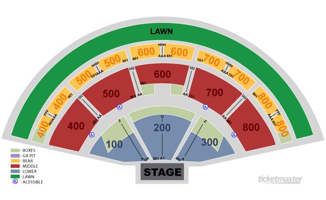 Xfinity Theatre Hartford Ct Seating Chart