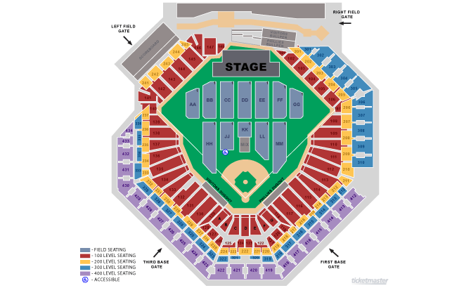 Citizens Bank Park Seating Chart Eagles Concert