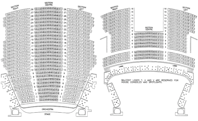 Theatre Hollywood Seating Chart