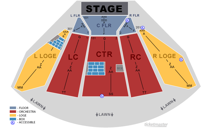 Merriweather Post Pavilion New Seating Chart