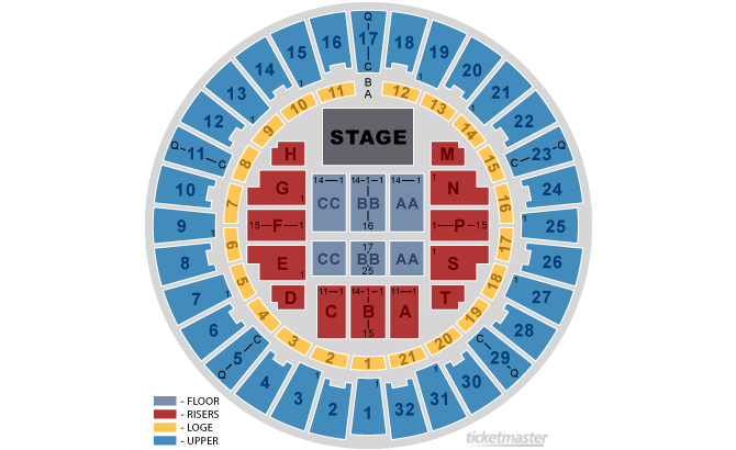 Neal S Blaisdell Seating Chart
