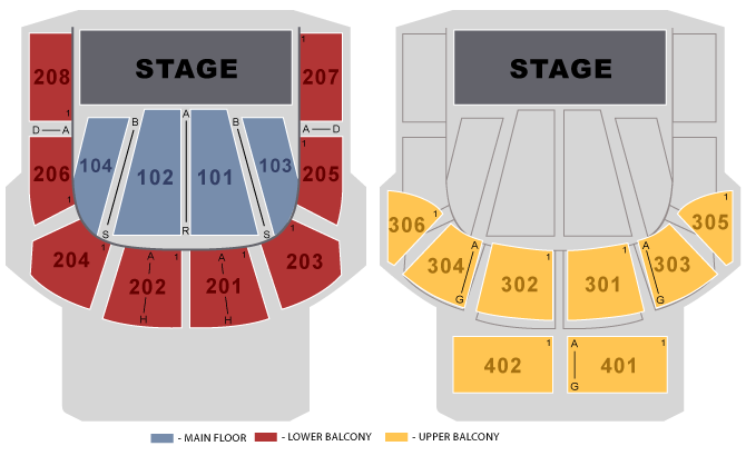 Tabernacle General Admission Seating Chart