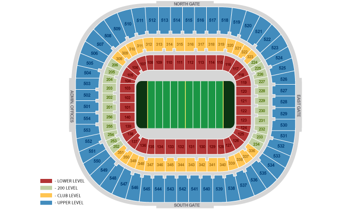 Bank Of America Field Seating Chart