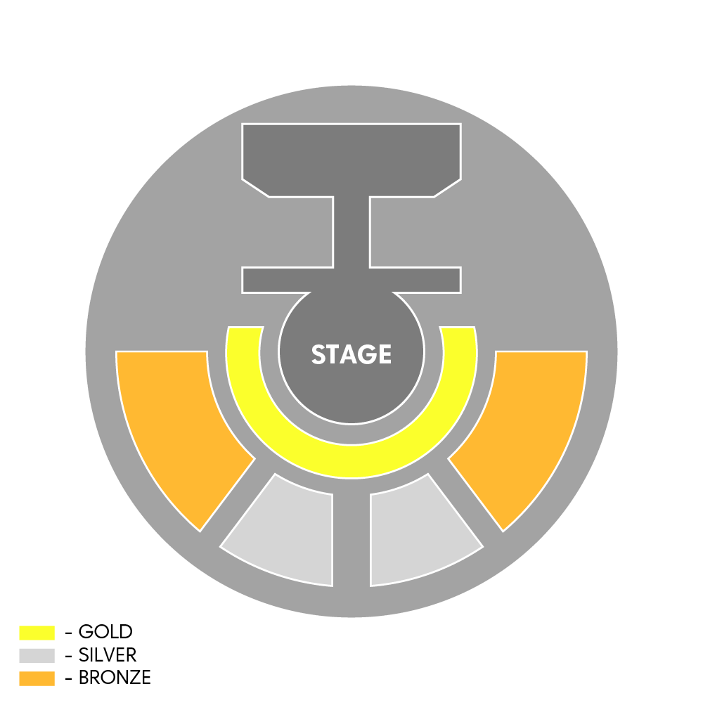 Venue seating chart for Silvers Circus for reference only