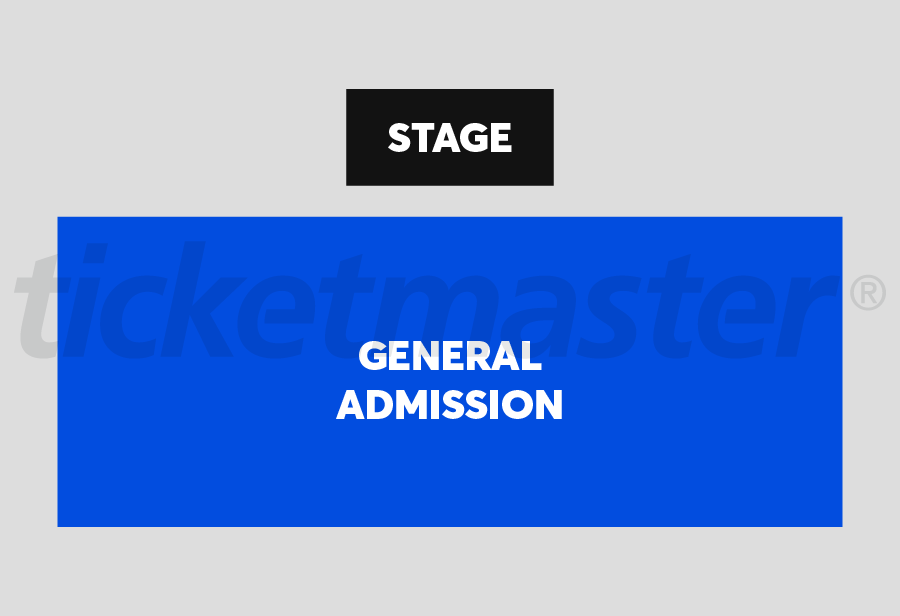 Venue seating chart for Ocean Alley for reference only