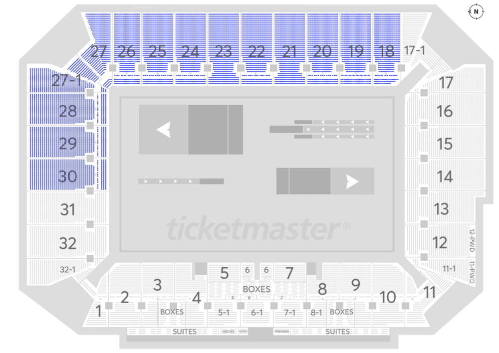 Venue seating chart for Freestyle Kings Live for reference only