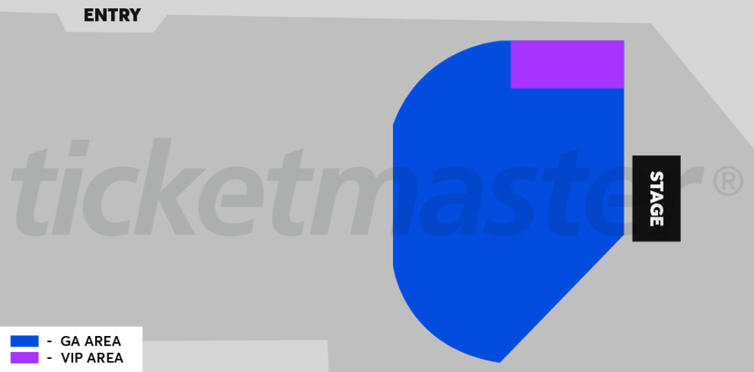 Venue seating chart for Good Charlotte for reference only