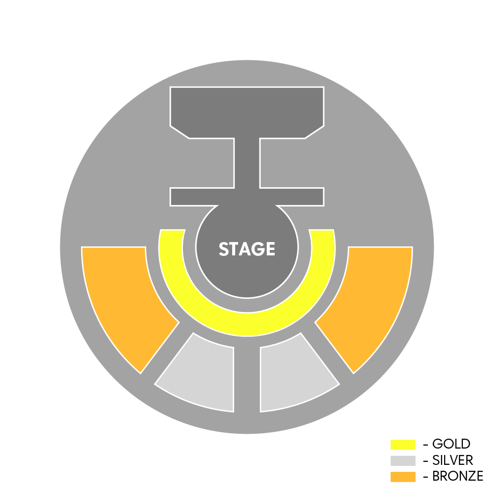 Venue seating chart for Silvers Circus for reference only