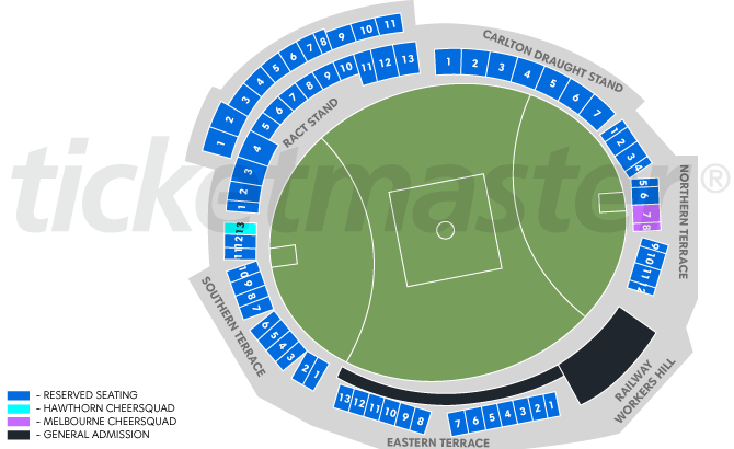 Utas Stadium Seating Map