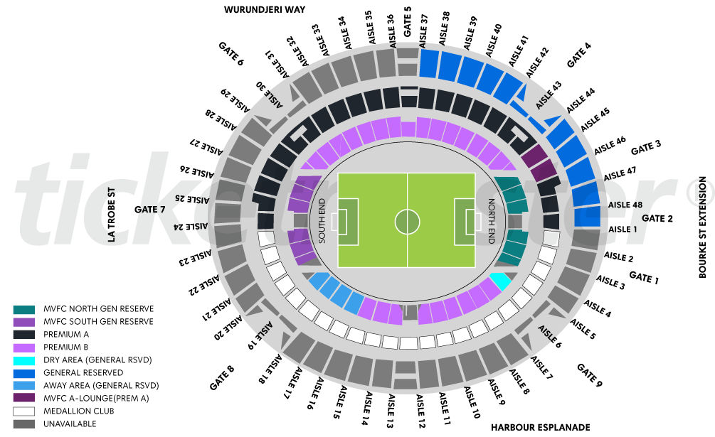 Marvel Stadium Docklands Tickets Schedule Seating Chart Directions   97185s 