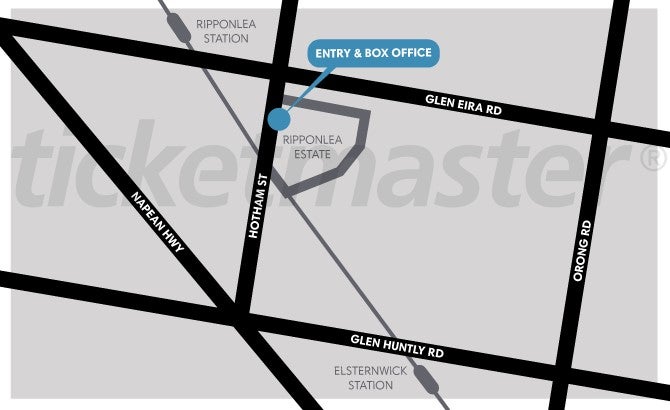 Venue seating chart for Tinkerbell and the Dream Fairies Melbourne for reference only