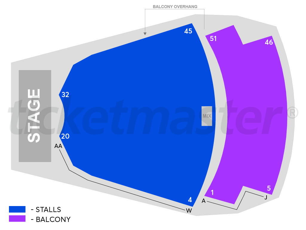 Venue seating chart for Happy Hour with Lucy & Nikki for reference only