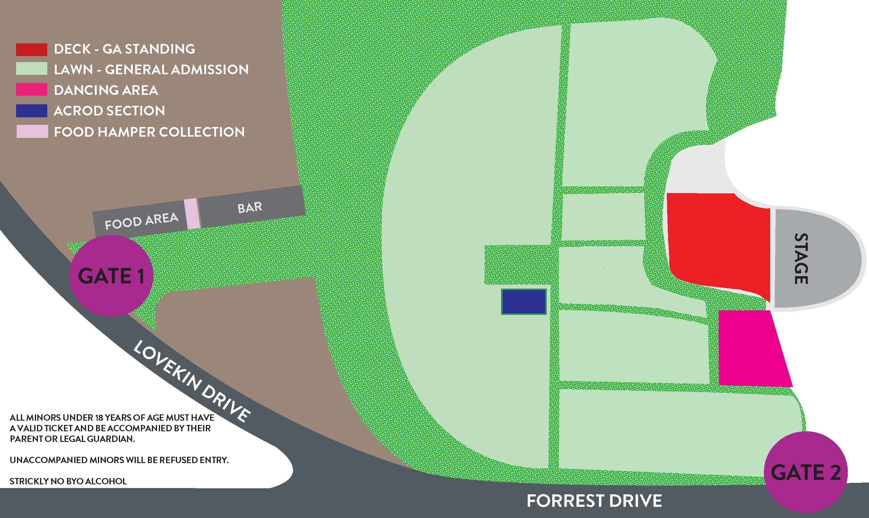 Venue seating chart for Sam Fender for reference only