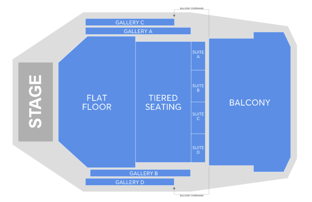 Venue seating chart for Ehab Tawfik for reference only