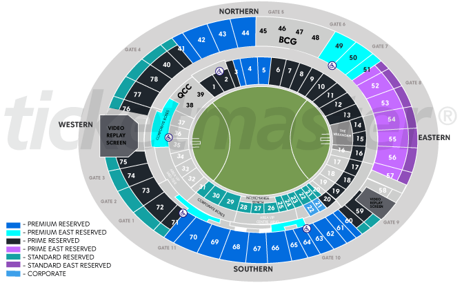 The Gabba Seating Map