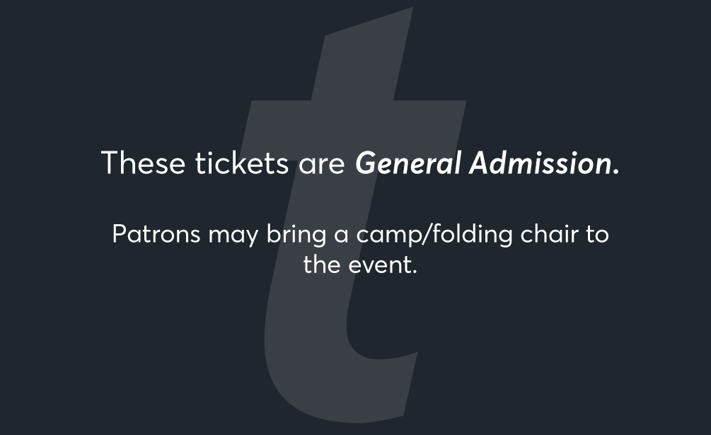Venue seating chart for Sunburnt Country for reference only