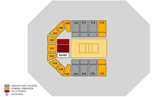 Heritage Bank Center Cyclones Seating Chart