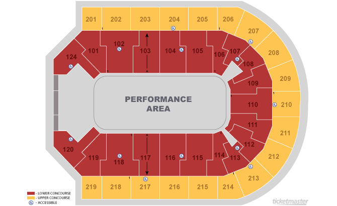 Denny Sanford Premier Center Seating Chart