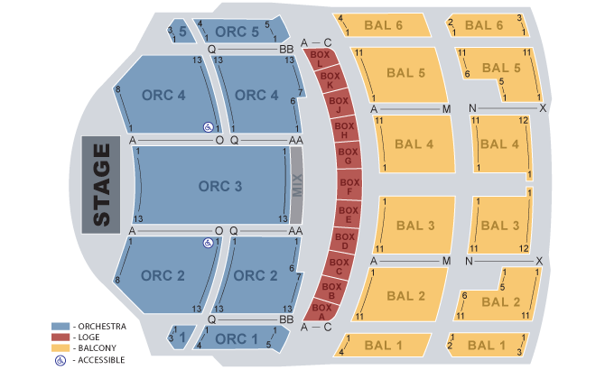 Orchestra pit seating chart