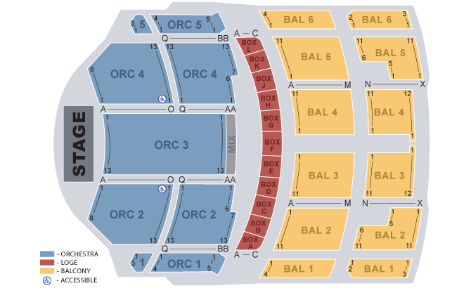 Stiefel Theater Seating Chart