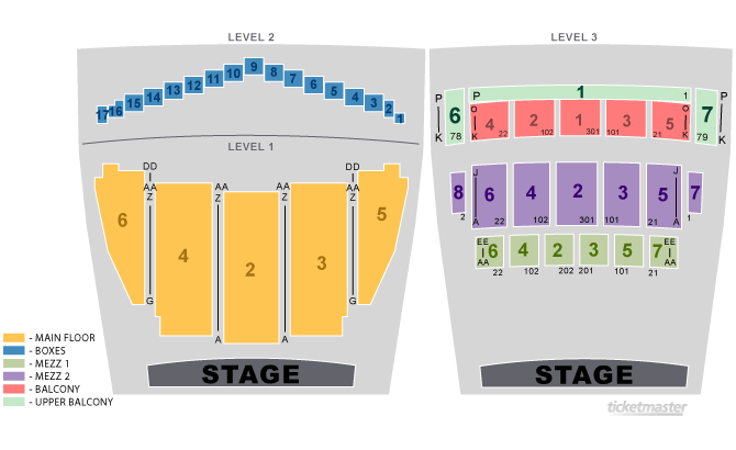 detroit opera house seating chart detailed