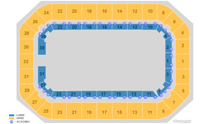 Dow Event Center Arena Seating Chart