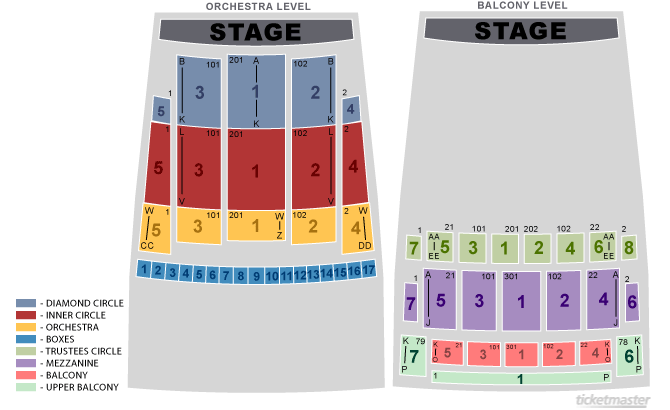 detroit opera house seating map