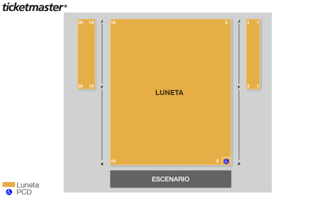 Mapa de asientos del inmueble Cómo Quieras... ¡Perro Ámame! solo como referencia
