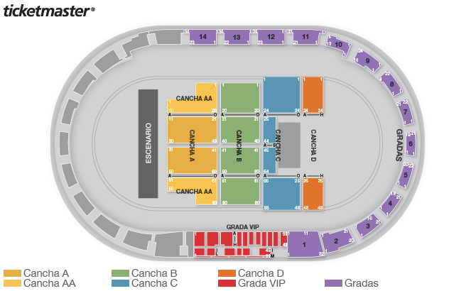 Mapa de asientos del inmueble RIIZE solo como referencia