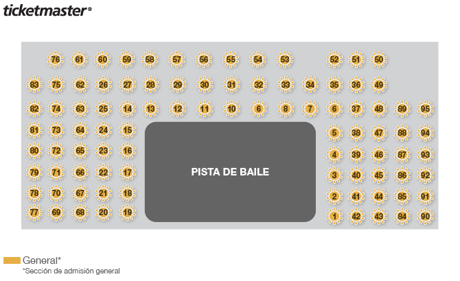 Mapa de asientos del inmueble Fundación UAM solo como referencia