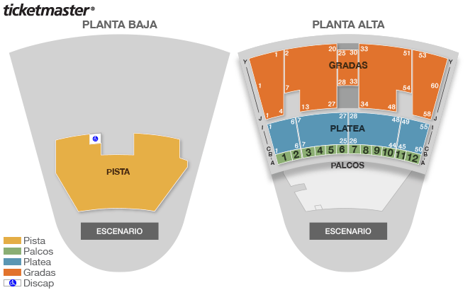 Mapa de asientos del inmueble Mehro solo como referencia