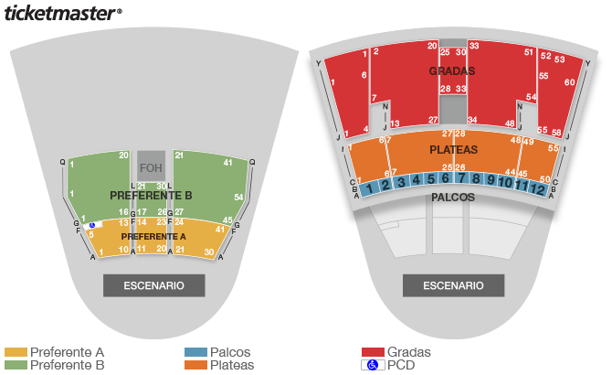 Mapa de asientos del inmueble Alan Sutton y las criaturas de la ansiedad solo como referencia