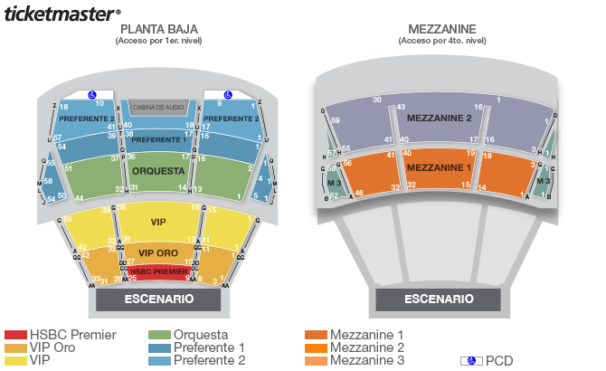 Mapa de asientos del inmueble Hija de la Luna solo como referencia