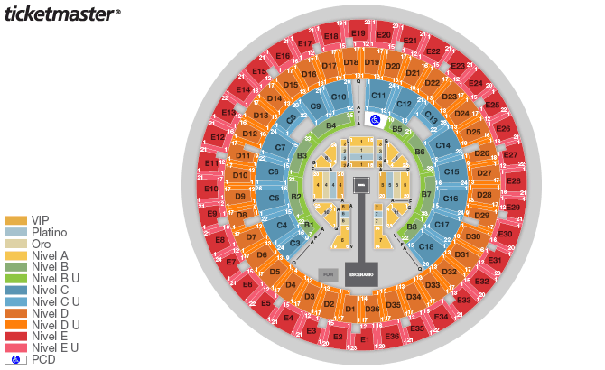 Mapa de asientos del inmueble El Hijo del Santo La Despedida solo como referencia