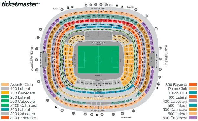 Aztec Stadium Seating Chart