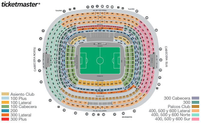 Estadio Azteca Seating Chart.