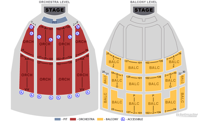 Paramount Theater Oakland Interactive Seating Chart