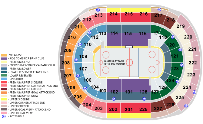 sj sharks 3d seating chart