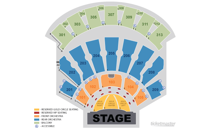 Zappos Theater Seating Chart