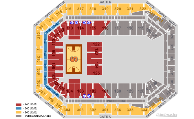 Carrier Dome - Syracuse | Tickets, Schedule, Seating Chart ...