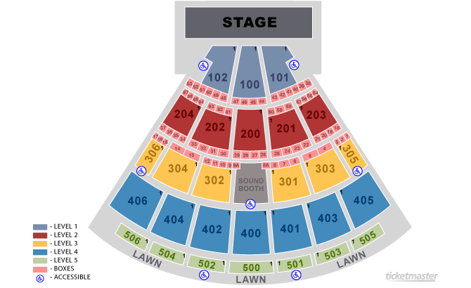 Amphitheater seating chart