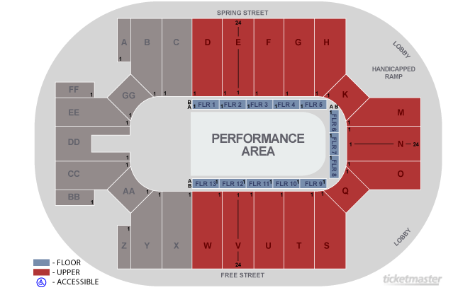 Cross Center Portland Seating Chart