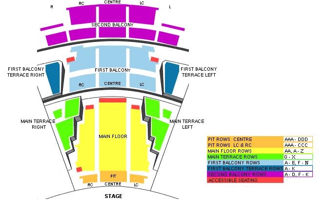 Northern Jubilee Auditorium Seating Chart